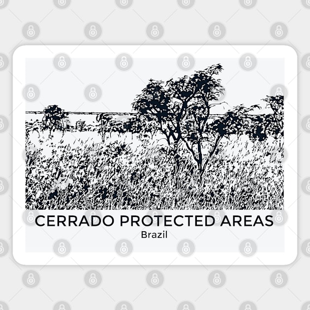 Cerrado Protected Areas - Brazil Magnet by Lakeric
